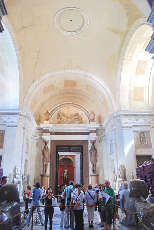 8 - The Greek Cross Hall (Sala a Croce Greca) inside the Pio-Clementine Museum of the Vatican Museums in Vatican City